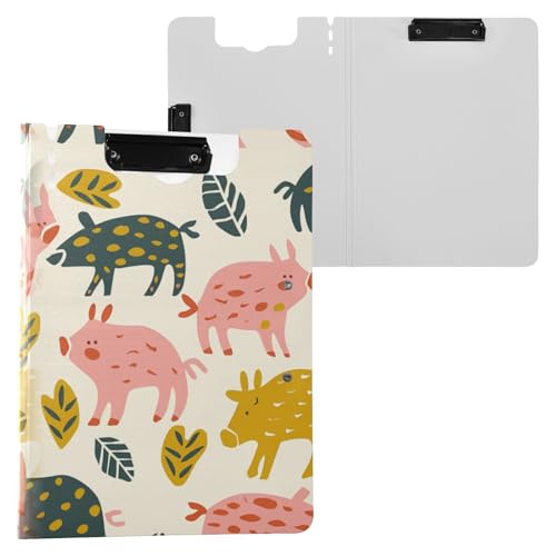 Clipboard Mappe Stil Schwein Design A4 Clipfolio Zwei Metallclips Stifthalter Still-Klemmbrett mit festem Einband Clipboard Mappe Stil Schwein Design A4 Clipfolio Zwei Metallclips Stifthalter Still-Klemmbrett mit festem Einband von miaozhen