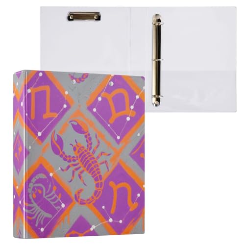 Constellation Airbrush-Stil, 3,8 cm, D-Ringbuch mit Taschen, 2 Stück, Bürobedarf, 200 Blatt von miaozhen