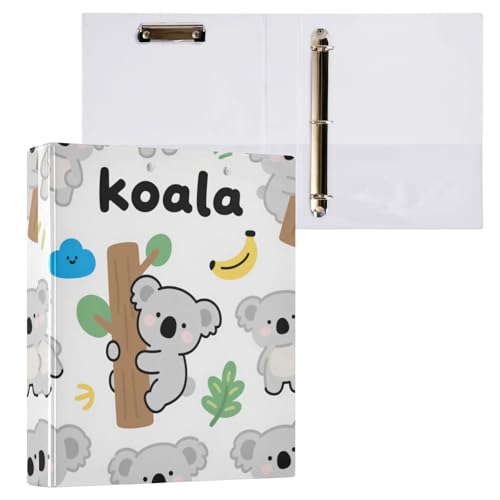 Cute Cartoon Grey Baby Koala 3,5 cm Ordner 3 Ringbücher mit Taschen 2 Pack Ästhetische Ordner 200 Blatt Cute Cartoon Grey Baby Koala 3,5 cm Ordner 3 Ringbücher mit Taschen 2 Pack Ästhetische Ordner 200 Blatt von miaozhen