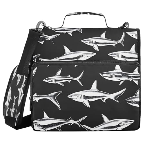 Dokumenten-Organizer mit 3 Ringen, Haifisch-Silhouette, 3,8 cm, wasserdicht, für Mittelschule, Clip de Cremallera escolar Dokumenten-Organizer mit 3 Ringen, Haifisch-Silhouette, 3,8 cm, wasserdicht, für Mittelschule, Clip de Cremallera escolar von miaozhen