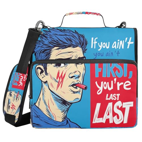 Dokumenten-Organizer mit 3 Ringen und Griff, lustiger athletischer Mann, blau, rot, wasserdicht, für Mittelschüler, Cremallera de Carpeta, 3,8 cm Dokumenten-Organizer mit 3 Ringen und Griff, lustiger athletischer Mann, blau, rot, wasserdicht, für Mittelschüler, Cremallera de Carpeta, 3,8 cm von miaozhen