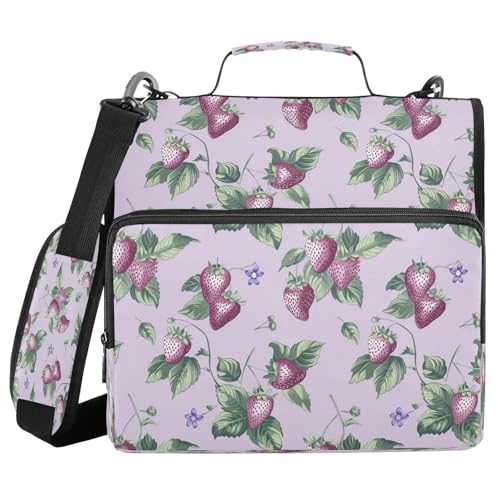 Dokumentenmappe mit 3 Ringen, 3,8 cm, langsamer Stil, Erdbeer-Flieder, wasserdicht, für Mittelschule, Bolsa de almacenamiento de archivos Dokumentenmappe mit 3 Ringen, 3,8 cm, langsamer Stil, Erdbeer-Flieder, wasserdicht, für Mittelschule, Bolsa de almacenamiento de archivos von miaozhen