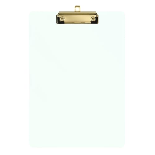 Einfarbig, Minzcremefarben, reinweiß, einfarbig, kleines Klemmbrett, Standardloch für Hausaufgaben, Kindergröße, 22,9 x 32,5 cm von miaozhen