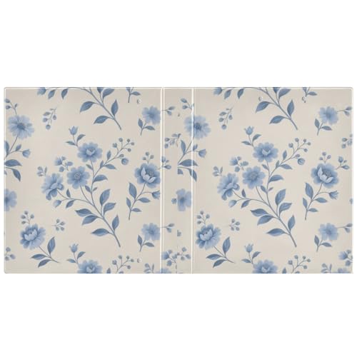 Elegant Dusty Blue Flower 3,5 cm Ordner mit 3 Ringen und Klemmbrett, 1 Packung, Bürobedarf, 200 Blatt von miaozhen