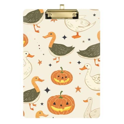 Elfenbeinfarbene Stockente Halloween Doppel-Klemmbrett Ordner transparent für Volleyball Baseball Trainer Größe 9 x 12,5 Tabla para escribir con Clip Elfenbeinfarbene Stockente Halloween Doppel-Klemmbrett Ordner transparent für Volleyball Baseball Trainer Größe 9 x 12,5 Tabla para escribir con Clip von miaozhen