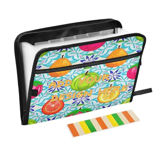 Erweiterbare Dokumentenmappen, 13 Fächer, A4, Briefgröße, personalisierter Quittungs-Organizer mit Reißverschluss für Dokumentenaufbewahrung, Sommer, Obst-Stil, Blumenmode, Para Guardar Documentos Erweiterbare Dokumentenmappen, 13 Fächer, A4, Briefgröße, personalisierter Quittungs-Organizer mit Reißverschluss für Dokumentenaufbewahrung, Sommer, Obst-Stil, Blumenmode, Para Guardar Documentos von miaozhen