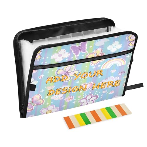 Erweiterbarer Aktenordner, Organizer, 13 Fächer, A4, Briefgröße, anpassbarer Quittungs-Organizer mit Reißverschluss, für Bürobedarf, Schmetterlinge, Blumen, Cartoon-Organizer Erweiterbarer Aktenordner, Organizer, 13 Fächer, A4, Briefgröße, anpassbarer Quittungs-Organizer mit Reißverschluss, für Bürobedarf, Schmetterlinge, Blumen, Cartoon-Organizer von miaozhen