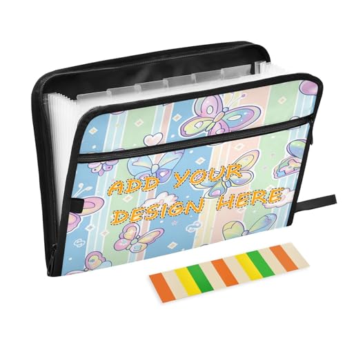 Erweiterbarer Aktenordner, Organizer, 13 Fächer, A4, Briefgröße, personalisierbar, erweiterbar, mit Reißverschluss, für Bürobedarf, Schmetterlinge, Blumen, Cartoon, Para Guardar Erweiterbarer Aktenordner, Organizer, 13 Fächer, A4, Briefgröße, personalisierbar, erweiterbar, mit Reißverschluss, für Bürobedarf, Schmetterlinge, Blumen, Cartoon, Para Guardar von miaozhen
