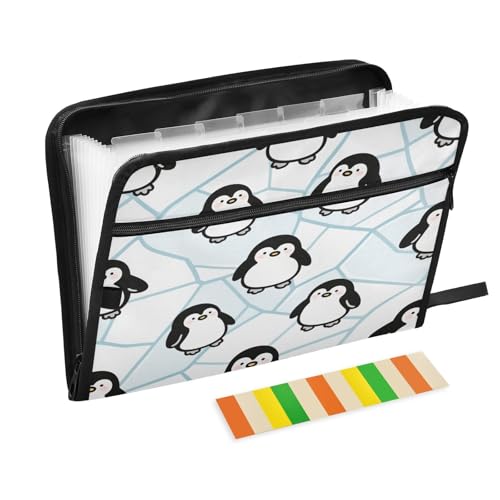 Erweiterbarer Aktenordner, Organizer, 13 Taschen, A4, Briefgröße mit Reißverschluss, für Büro, Schule, Kind, Pinguin, Schwarz und Weiß, Para Guardar Documentos Erweiterbarer Aktenordner, Organizer, 13 Taschen, A4, Briefgröße mit Reißverschluss, für Büro, Schule, Kind, Pinguin, Schwarz und Weiß, Para Guardar Documentos von miaozhen