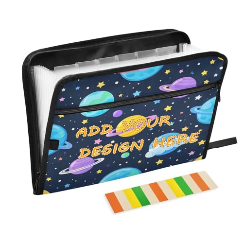 Fächermappe aus Kunststoff, 13 Fächer, A4, Briefformat, erweiterbare Dokumententasche mit Reißverschluss für Dokumentenaufbewahrung, Cartoon, niedlich, bunt, Planet, Para Guardar Fächermappe aus Kunststoff, 13 Fächer, A4, Briefformat, erweiterbare Dokumententasche mit Reißverschluss für Dokumentenaufbewahrung, Cartoon, niedlich, bunt, Planet, Para Guardar von miaozhen