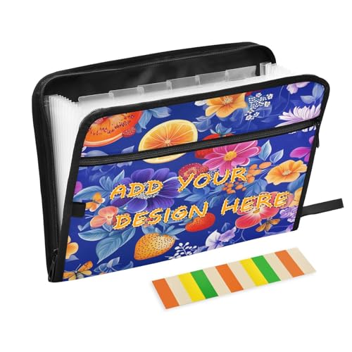 Fächermappe mit Etiketten, 13 Taschen, A4, Briefgröße, personalisierbarer Aktenhalter mit Reißverschluss, für Klassenzimmer, Zuhause, Büro, Reisen, frische Lachbeere, Obst, Königsblau Fächermappe mit Etiketten, 13 Taschen, A4, Briefgröße, personalisierbarer Aktenhalter mit Reißverschluss, für Klassenzimmer, Zuhause, Büro, Reisen, frische Lachbeere, Obst, Königsblau von miaozhen