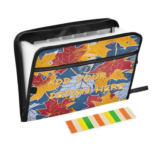 Fächermappen, 13 Fächer, A4, Briefgröße, individuelle Fächermappe mit Reißverschluss, für Bürobedarf, bunte Ahornblätter, Blau, Rot, Para Guardar Fächermappen, 13 Fächer, A4, Briefgröße, individuelle Fächermappe mit Reißverschluss, für Bürobedarf, bunte Ahornblätter, Blau, Rot, Para Guardar von miaozhen