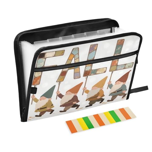 Fächermappen, 13 Fächer, A4, Briefgröße mit Reißverschluss, für Bürobedarf, Hello Fall Autumn Dwalf Carpetas de Fächermappen, 13 Fächer, A4, Briefgröße mit Reißverschluss, für Bürobedarf, Hello Fall Autumn Dwalf Carpetas de von miaozhen