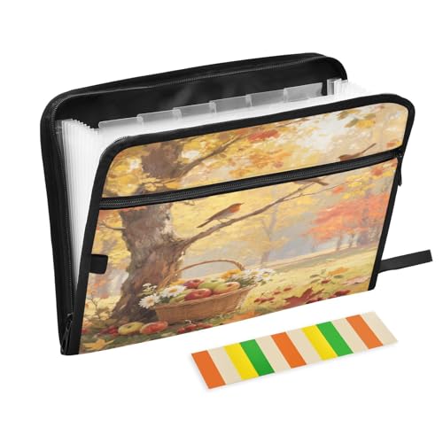 Fächermappen, 13 Fächer, A4, Briefgröße mit Reißverschluss, für Papiere, Hello Fall Autumn Tree Fruit para guardar documentos Fächermappen, 13 Fächer, A4, Briefgröße mit Reißverschluss, für Papiere, Hello Fall Autumn Tree Fruit para guardar documentos von miaozhen