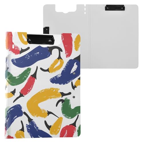Faltbares Klemmbrett Art Peppers Buntes A4-Klemmbrett Binderfolio Doppel-Clips Stifthalter Büro-Klemmbrett mit Abdeckung von miaozhen
