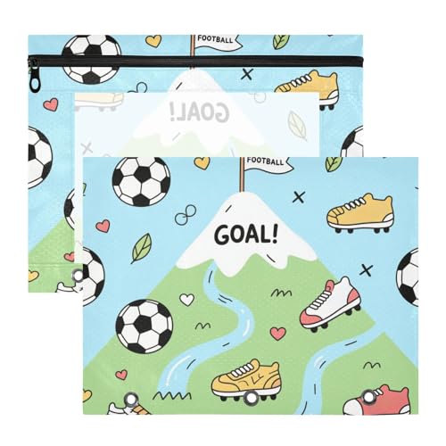 Federmäppchen, Mehrzweck-Federmäppchen, 3 Löcher, für 3 Ringe, 2 Stück, Studenten, College-Zubehör, Fußballtor, blaues Muster, Bolsa para lapices Federmäppchen, Mehrzweck-Federmäppchen, 3 Löcher, für 3 Ringe, 2 Stück, Studenten, College-Zubehör, Fußballtor, blaues Muster, Bolsa para lapices von miaozhen