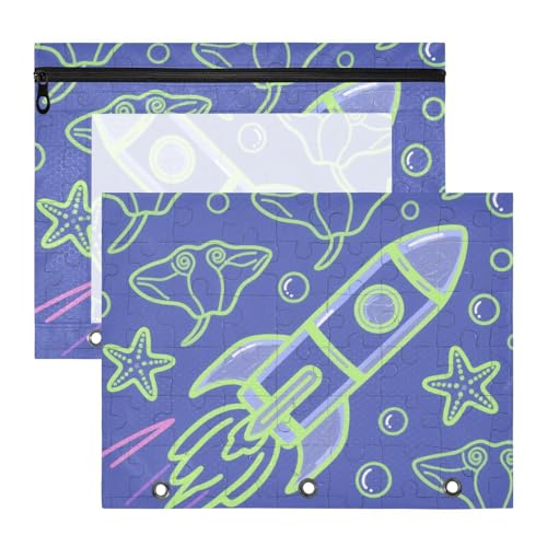 Federmäppchen, tragbar, 3 Löcher, für A4-Papier, Briefe, 2 Stück, Lehrer, Schulanfang, Kind, Tier, Manta, Rochen, Fische, Raumschiff, bunt, estuche para lapices Federmäppchen, tragbar, 3 Löcher, für A4-Papier, Briefe, 2 Stück, Lehrer, Schulanfang, Kind, Tier, Manta, Rochen, Fische, Raumschiff, bunt, estuche para lapices von miaozhen