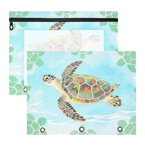 Federmäppchen mit glatten Reißverschlüssen, Kunststoff-Aktenordner für 3 Ringe, 2 Stück, Studenten, Zuhause, Schildkröte, Tiere, Schwimmen, Grün, Estuche para lapices Federmäppchen mit glatten Reißverschlüssen, Kunststoff-Aktenordner für 3 Ringe, 2 Stück, Studenten, Zuhause, Schildkröte, Tiere, Schwimmen, Grün, Estuche para lapices von miaozhen