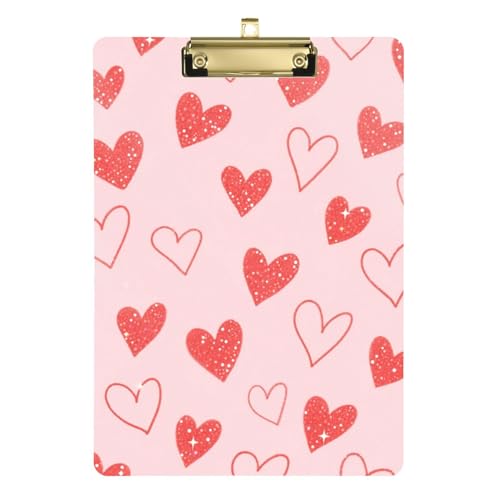 Gefälschte Glitzer-Pailletten, Herz, Pink, flaches Klemmbrett, Loch, Hartplatte für Softball-Trainer, Klemmbrett, Lehrer, Größe 22,9 x 32,5 cm, Tabla para escribir con Clip Gefälschte Glitzer-Pailletten, Herz, Pink, flaches Klemmbrett, Loch, Hartplatte für Softball-Trainer, Klemmbrett, Lehrer, Größe 22,9 x 32,5 cm, Tabla para escribir con Clip von miaozhen