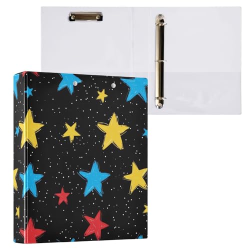 Glitzernde, handlich gezeichnete Ordner mit Sternen, 3,5 cm, 3 Ringbücher mit Klemmbrett, 2 Stück, Büroordnerbedarf, 200 Blatt Glitzernde, handlich gezeichnete Ordner mit Sternen, 3,5 cm, 3 Ringbücher mit Klemmbrett, 2 Stück, Büroordnerbedarf, 200 Blatt von miaozhen