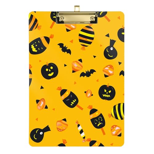 Happy Candy buntes Halloween-Klemmbrett, Standardloch für Softball-Trainer, Klemmbrett, Lehrer, Größe 22,9 x 32,5 cm, Tabla para escribir Happy Candy buntes Halloween-Klemmbrett, Standardloch für Softball-Trainer, Klemmbrett, Lehrer, Größe 22,9 x 32,5 cm, Tabla para escribir von miaozhen