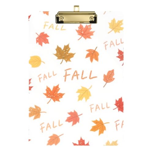 Hello Fall Herbst Ahornblatt-Ordner mit Klemmbrett, wasserdicht, für personalisierte Klemmbretter für Lehrer, Größe 22,9 x 32,5 cm von miaozhen