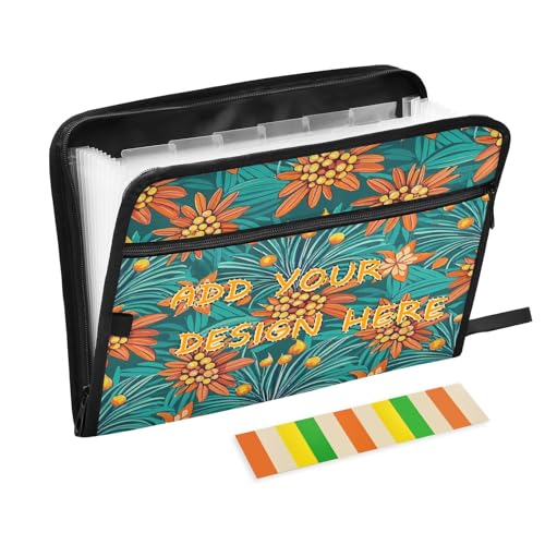 Individuelle Aktenmappen, erweiterbar, 13 Fächer, A4, Briefgröße, personalisierter Organizer mit Tasche mit Reißverschluss zur Aufbewahrung von Dokumenten, tropische Blätter, Sommerteppiche Individuelle Aktenmappen, erweiterbar, 13 Fächer, A4, Briefgröße, personalisierter Organizer mit Tasche mit Reißverschluss zur Aufbewahrung von Dokumenten, tropische Blätter, Sommerteppiche von miaozhen