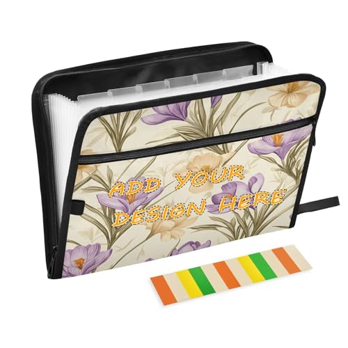 Individuelle Aktenordner, erweiterbar, 13 Fächer, A4, Briefgröße, individueller Organizer mit Tasche mit Reißverschluss, für Klassenzimmer, Zuhause, Büro, Reisen, Manitoba, Prärie, Krokus, Schönheit Individuelle Aktenordner, erweiterbar, 13 Fächer, A4, Briefgröße, individueller Organizer mit Tasche mit Reißverschluss, für Klassenzimmer, Zuhause, Büro, Reisen, Manitoba, Prärie, Krokus, Schönheit von miaozhen