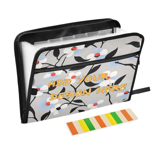 Individuelle Aktenordner, erweiterbar, 13 Fächer, A4, Briefgröße, personalisierbar, erweiterbar, Hängeregister mit Reißverschluss, für Bürobedarf, weißes und blaues Blumenmuster, minimalistischer Stil Individuelle Aktenordner, erweiterbar, 13 Fächer, A4, Briefgröße, personalisierbar, erweiterbar, Hängeregister mit Reißverschluss, für Bürobedarf, weißes und blaues Blumenmuster, minimalistischer Stil von miaozhen