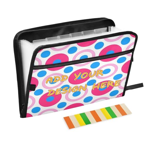 Individuelle Dokumentenmappe, 13 Taschen, A4, Briefformat, anpassbar, erweiterbar mit Reißverschluss, für Bürobedarf, trendig, gepunktet, pfirsichblau, Carpeta de Individuelle Dokumentenmappe, 13 Taschen, A4, Briefformat, anpassbar, erweiterbar mit Reißverschluss, für Bürobedarf, trendig, gepunktet, pfirsichblau, Carpeta de von miaozhen