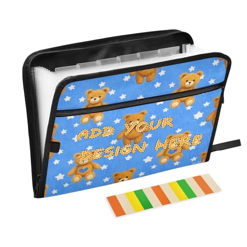 Individuelle Dokumentenmappen, 13 Fächer, A4, Briefformat, Fächermappe, Hüllen mit Reißverschluss, für Büro, Schule, Cartoon, niedlicher brauner Teddybär Individuelle Dokumentenmappen, 13 Fächer, A4, Briefformat, Fächermappe, Hüllen mit Reißverschluss, für Büro, Schule, Cartoon, niedlicher brauner Teddybär von miaozhen