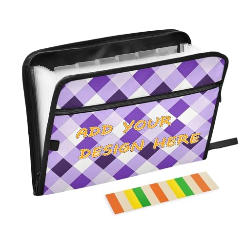 Individuelle Dokumentenmappen, 13 Taschen, A4, Briefgröße, personalisierter Dokumenten-Organizer mit Reißverschluss, für Papiere, Lavendel, Rhombe, kariert, Para Guardar Documentos Individuelle Dokumentenmappen, 13 Taschen, A4, Briefgröße, personalisierter Dokumenten-Organizer mit Reißverschluss, für Papiere, Lavendel, Rhombe, kariert, Para Guardar Documentos von miaozhen