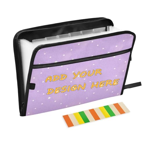 Individuelle Ordner mit Taschen, 13 Taschen, A4, Briefgröße, personalisierbarer Quittungs-Organizer mit Reißverschluss, für Büro, Schule, Kind, Stern, violett, pfirsichfarben, Farbverlauf, Para Individuelle Ordner mit Taschen, 13 Taschen, A4, Briefgröße, personalisierbarer Quittungs-Organizer mit Reißverschluss, für Büro, Schule, Kind, Stern, violett, pfirsichfarben, Farbverlauf, Para von miaozhen