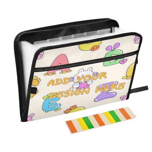 Individueller Organizer, Aktenordner, 13 Fächer, A4, Briefgröße, personalisierbar, erweiterbarer Aktenordner mit Reißverschluss, für Klassenzimmer, Zuhause, Büro, Reisen, Cartoon-Tier-Alphabet Individueller Organizer, Aktenordner, 13 Fächer, A4, Briefgröße, personalisierbar, erweiterbarer Aktenordner mit Reißverschluss, für Klassenzimmer, Zuhause, Büro, Reisen, Cartoon-Tier-Alphabet von miaozhen