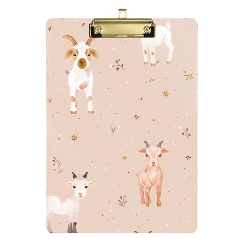 Klemmbrett aus Metall, verspielte Ziege, wasserdicht, für Schüler, Mädchen, Kinder, Lehrer, Klemmbrett, Größe 22,9 x 32,5 cm, Tablas para escribir Klemmbrett aus Metall, verspielte Ziege, wasserdicht, für Schüler, Mädchen, Kinder, Lehrer, Klemmbrett, Größe 22,9 x 32,5 cm, Tablas para escribir von miaozhen
