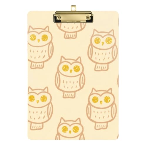 Klemmbrett mit Eulen-Motiv, Vintage-Stil, Standard-Loch, für legale Frauen, Basketball-Trainer, Größe 22,9 x 32,5 cm, Tabla para escribir Klemmbrett mit Eulen-Motiv, Vintage-Stil, Standard-Loch, für legale Frauen, Basketball-Trainer, Größe 22,9 x 32,5 cm, Tabla para escribir von miaozhen