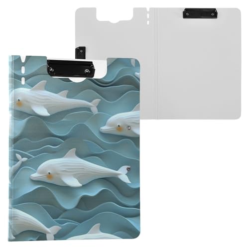 Klemmbrett mit Ordner 3D Rendering Loch Delfin Weiß Blau A4 Clipfolio Horizontal und Vertikal Doppelclips Büro Klemmbrett mit Abdeckung Klemmbrett mit Ordner 3D Rendering Loch Delfin Weiß Blau A4 Clipfolio Horizontal und Vertikal Doppelclips Büro Klemmbrett mit Abdeckung von miaozhen