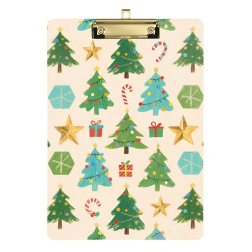 Klemmbrett mit Weihnachtsbaummotiv, wasserdicht, für Hausaufgaben, Kindergröße, 22,9 x 32,5 cm, Tabla para escribir Klemmbrett mit Weihnachtsbaummotiv, wasserdicht, für Hausaufgaben, Kindergröße, 22,9 x 32,5 cm, Tabla para escribir von miaozhen