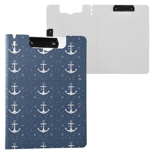 Klemmbrettmappe Ocean Navy Vector Star A4 Klemmbrett Folio Binder Doppelclips Stifthalter Still-Clipboard mit Abdeckung von miaozhen