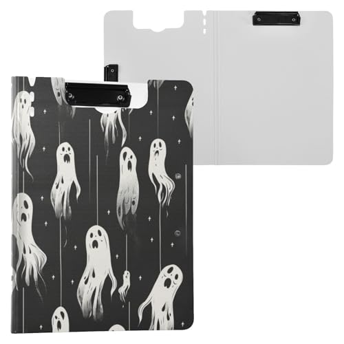Klemmbrettmappe Poltergeist Hängende Geister Hallween A4 Klemmbrett Binderfolio Horizontal und Vertikal Doppelclips Still-Klemmbrett mit Abdeckung von miaozhen