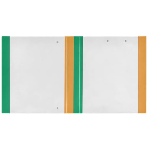 Kombi-Ordner mit Irland-Flagge, 3,5 cm, Drei-Ringbuch mit Taschen, 1 Packung, Bürobedarf, 200 Blatt von miaozhen
