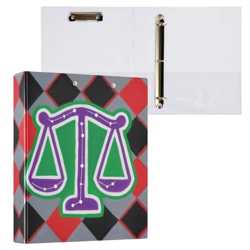 Libra Constellation Bunte 3,8 cm Notizbuch, D-Ringe, Notizbuchordner mit Klemmbrett, 2 Stück, Büroordner, Zubehör, 200 Blatt Libra Constellation Bunte 3,8 cm Notizbuch, D-Ringe, Notizbuchordner mit Klemmbrett, 2 Stück, Büroordner, Zubehör, 200 Blatt von miaozhen