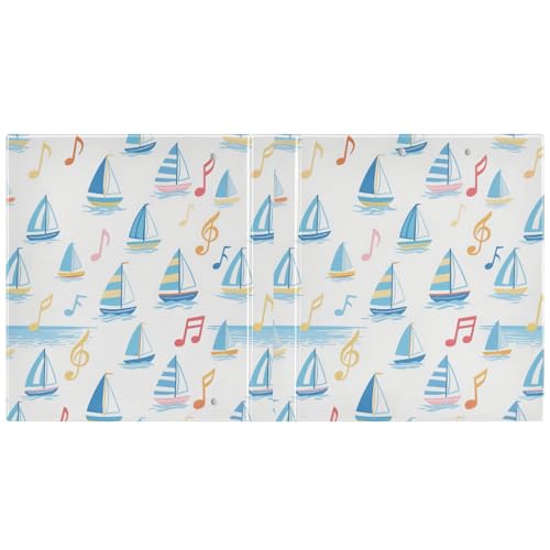 Marineblaues Segelboot-Notizbuch, weiß, 3,8 cm, D-Ringbuch mit Taschen, 1 Packung, Büroordner, Zubehör, 200 Blatt Marineblaues Segelboot-Notizbuch, weiß, 3,8 cm, D-Ringbuch mit Taschen, 1 Packung, Büroordner, Zubehör, 200 Blatt von miaozhen