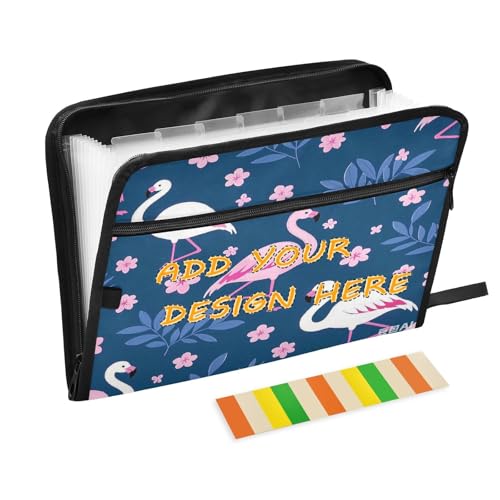Maßgeschneiderte Ordner für die Schule, 13 Taschen, A4, Briefgröße, individuelle Dokumentenmappe mit Reißverschluss, für Business, elegantes Tier, Flamingo, Grau, Para Guardar Documentos Maßgeschneiderte Ordner für die Schule, 13 Taschen, A4, Briefgröße, individuelle Dokumentenmappe mit Reißverschluss, für Business, elegantes Tier, Flamingo, Grau, Para Guardar Documentos von miaozhen