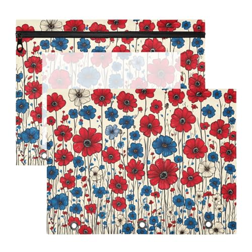 Mehrzweck-Federmäppchen mit 3 Löchern für A4-Papier, Briefe, 2 Stück, für Lehrer, Schule, Studenten, Lehrerbedarf, bunte Blumen, 4. Juli, Unabhängigkeitstag, Esuche para lapices Mehrzweck-Federmäppchen mit 3 Löchern für A4-Papier, Briefe, 2 Stück, für Lehrer, Schule, Studenten, Lehrerbedarf, bunte Blumen, 4. Juli, Unabhängigkeitstag, Esuche para lapices von miaozhen
