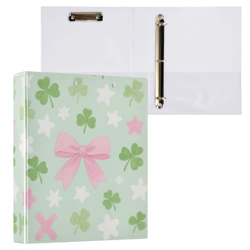 Mintgrünes Kleeblatt, 3,8 cm Ordner, 3 Ringe, Notizbuchordner mit Klemmbrett, 2 Stück, Büroordnerbedarf, 200 Blatt Mintgrünes Kleeblatt, 3,8 cm Ordner, 3 Ringe, Notizbuchordner mit Klemmbrett, 2 Stück, Büroordnerbedarf, 200 Blatt von miaozhen