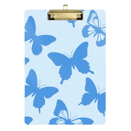 Modisches blaues Schmetterlings-Glitzer-Klemmbrett, Standard-Loch, für Schüler, Mädchen, Kinder, Lehrer, Klemmbrett, Größe 22,9 x 32,5 cm, Tablas para escribir Modisches blaues Schmetterlings-Glitzer-Klemmbrett, Standard-Loch, für Schüler, Mädchen, Kinder, Lehrer, Klemmbrett, Größe 22,9 x 32,5 cm, Tablas para escribir von miaozhen