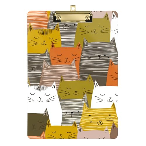 Multicolor Cartoon Lines Cats Cute Water Proof Clip Board Standard Hole for Nurses Home Contractor Size 9 x 12.5 Tabla para escribir Multicolor Cartoon Lines Cats Cute Water Proof Clip Board Standard Hole for Nurses Home Contractor Size 9 x 12.5 Tabla para escribir von miaozhen