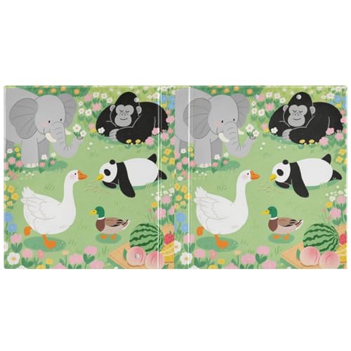 Niedlicher Cartoon-Zoo-Ordner mit 3,8 cm (1 1/2 Zoll) Ringbuch mit Klemmbrett, 1 Packung, Büroordner, Zubehör, 200 Blatt von miaozhen