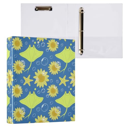 Ocean Animal Seestern Sonnenblume Chartreuse 3,5 cm Notizbuch, 3-Ringe, Ordner mit Taschen, 2 Stück, Büro-Binderbedarf, 200 Blatt Ocean Animal Seestern Sonnenblume Chartreuse 3,5 cm Notizbuch, 3-Ringe, Ordner mit Taschen, 2 Stück, Büro-Binderbedarf, 200 Blatt von miaozhen